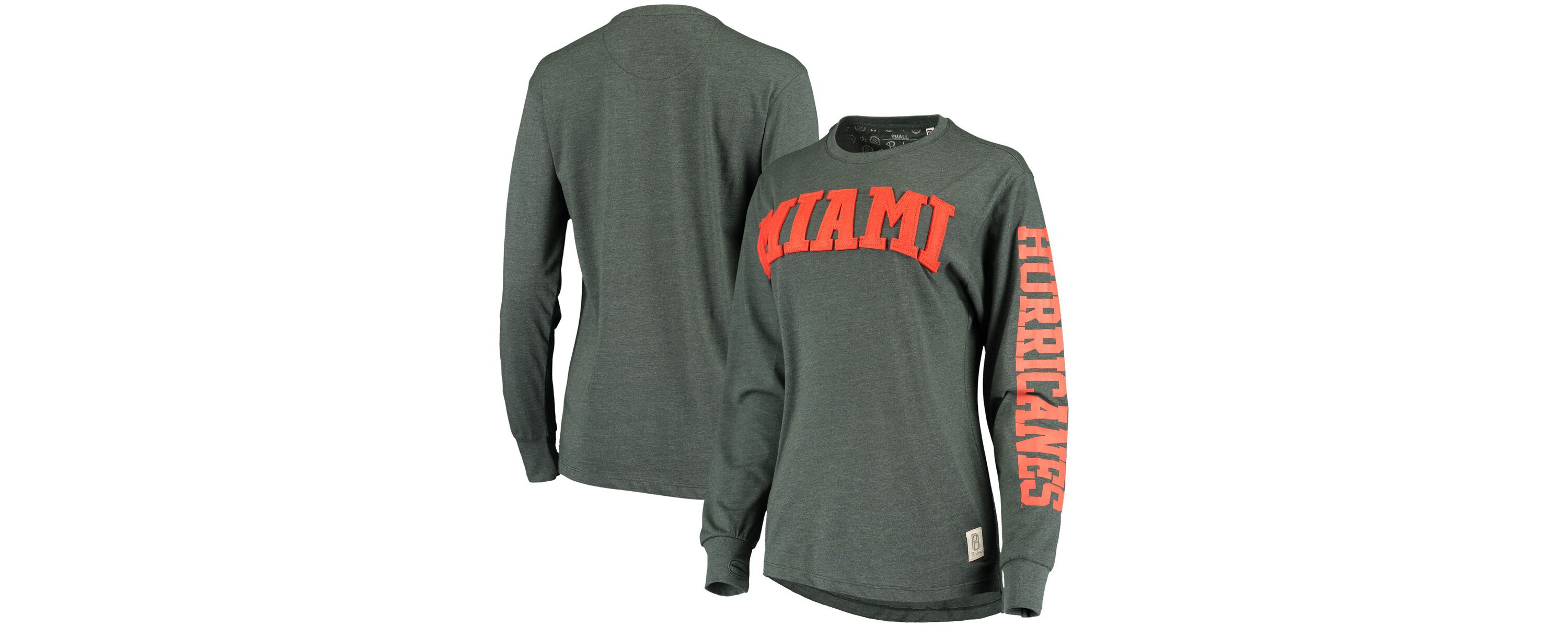 Miami (FL) Hurricanes NCAA Miami Hurricanes Two-Hit Canyon Long Sleeve T-Shirt