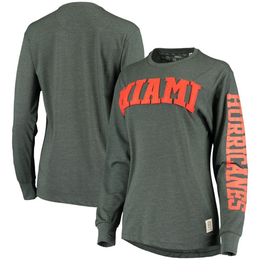 Miami (FL) Hurricanes NCAA Miami Hurricanes Two-Hit Canyon Long Sleeve T-Shirt