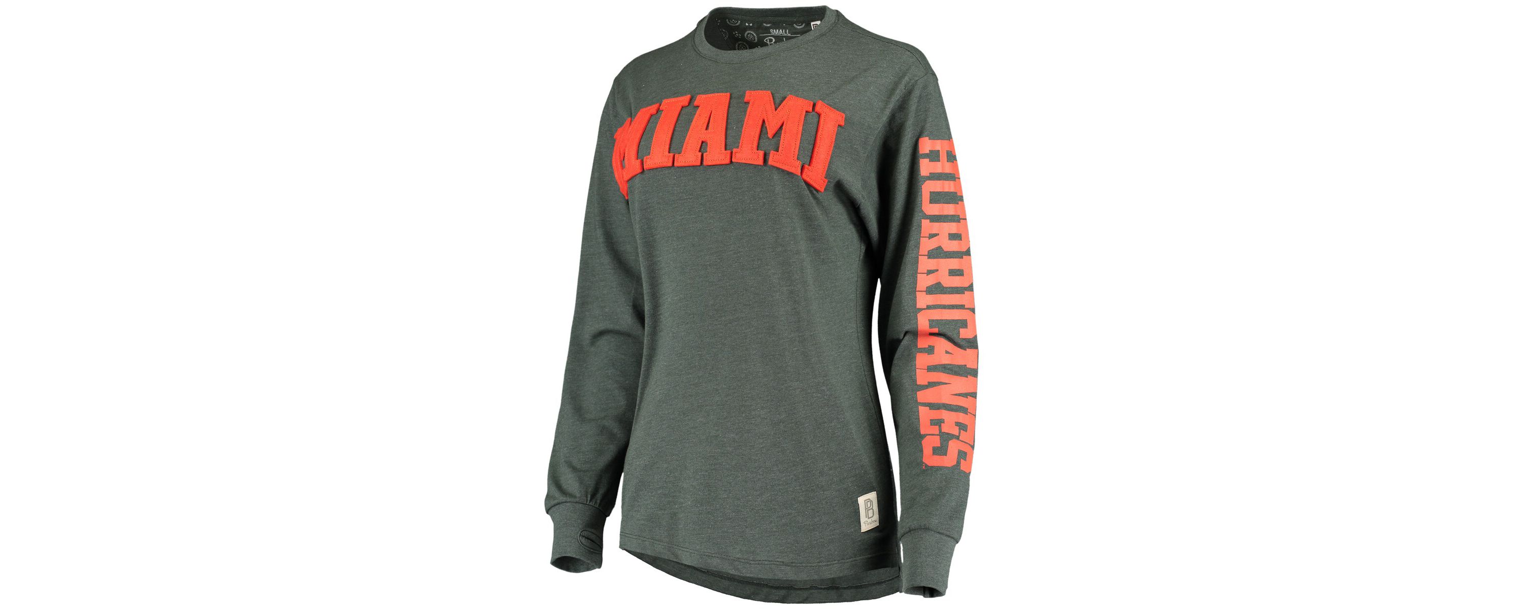 Miami (FL) Hurricanes NCAA Miami Hurricanes Two-Hit Canyon Long Sleeve T-Shirt