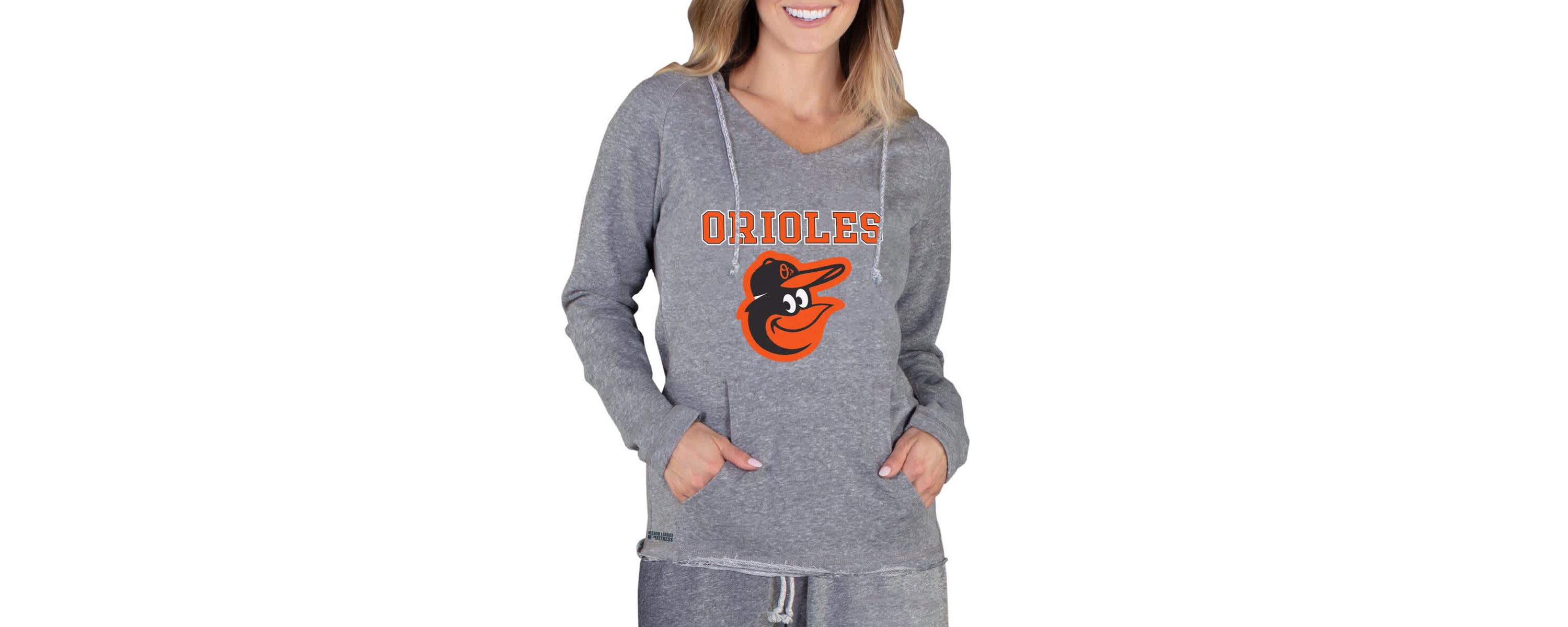 MLB Baltimore Orioles Mainstream Terry Long Sleeve Hoodie Top