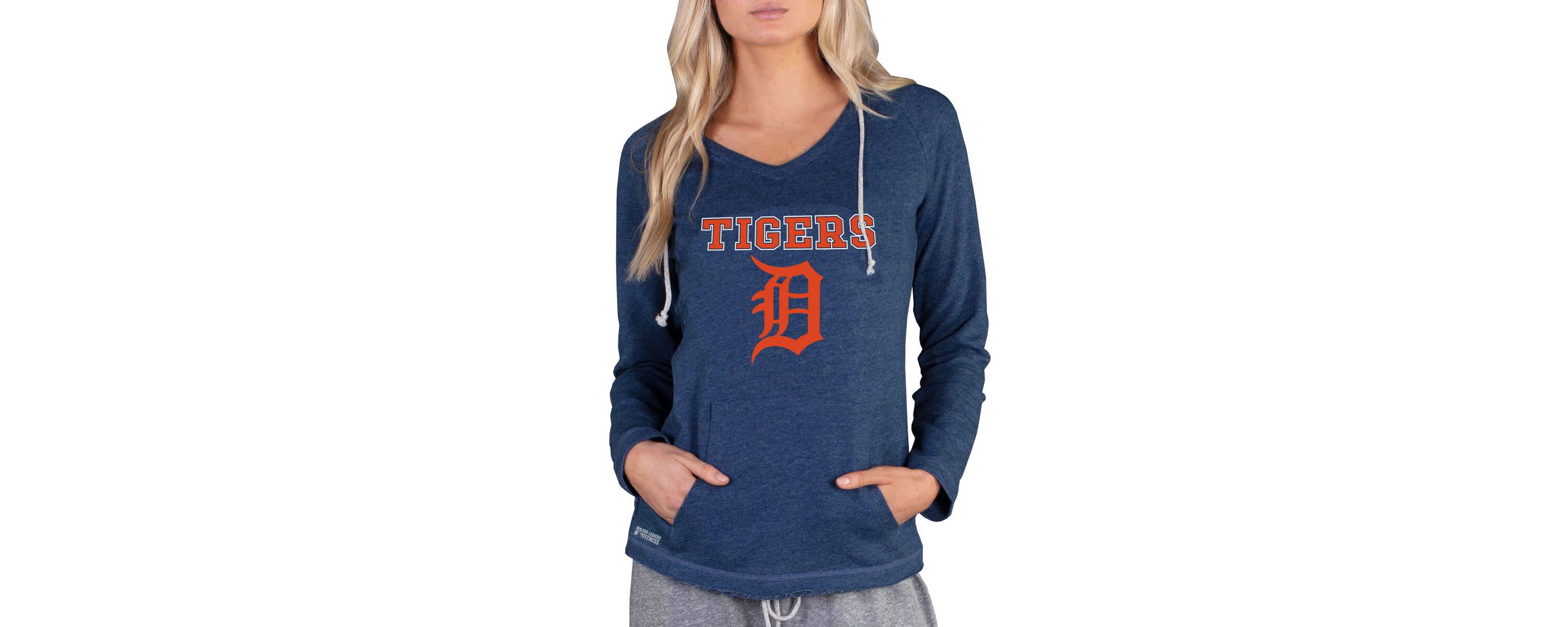 MLB Detroit Tigers Mainstream Terry Long Sleeve Hoodie Top