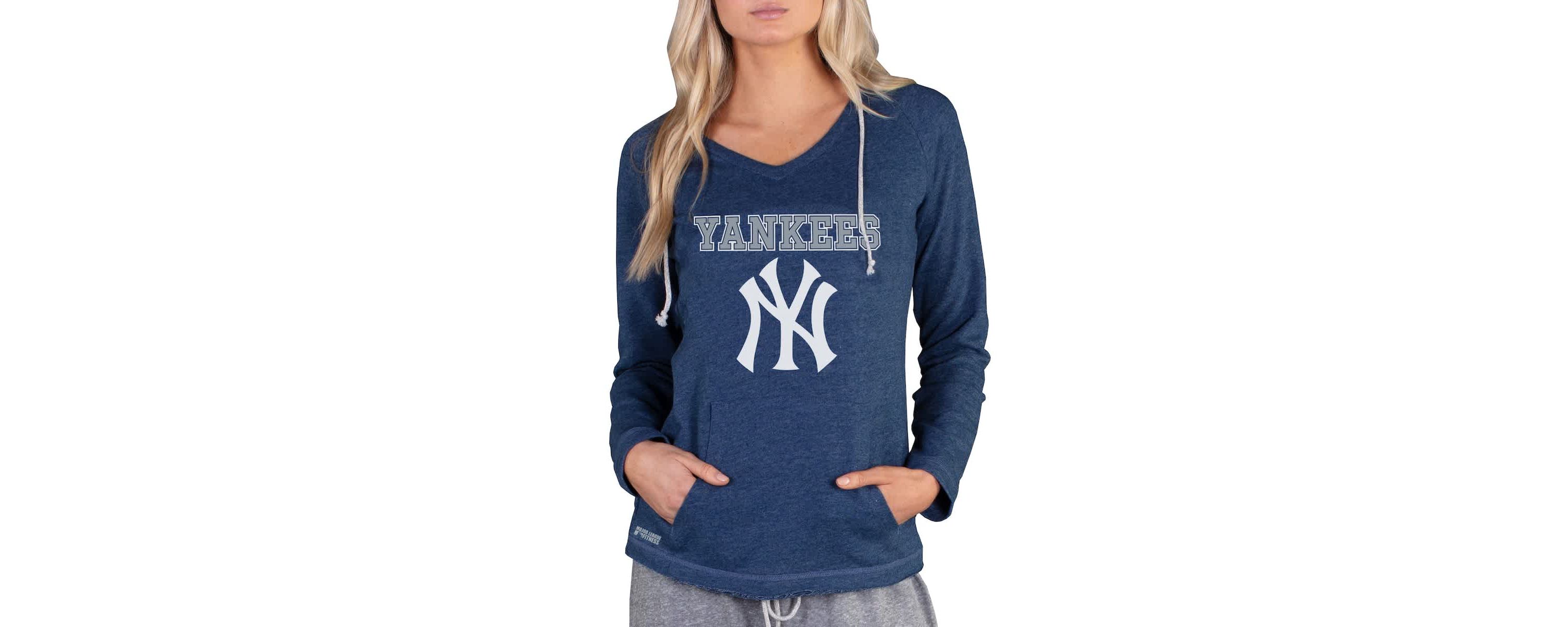 MLB New York Yankees Mainstream Terry Long Sleeve Hoodie Top