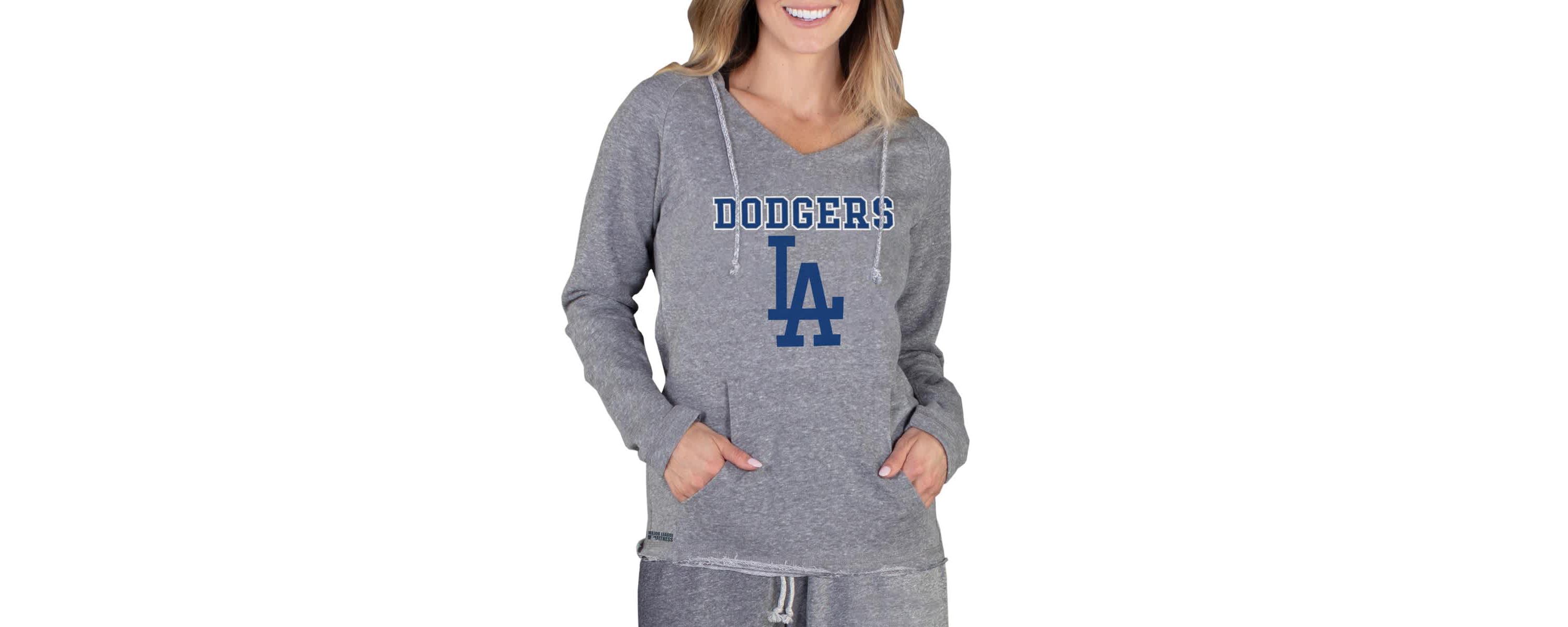 MLB Los Angeles Dodgers Mainstream Terry Long Sleeve Hoodie Top