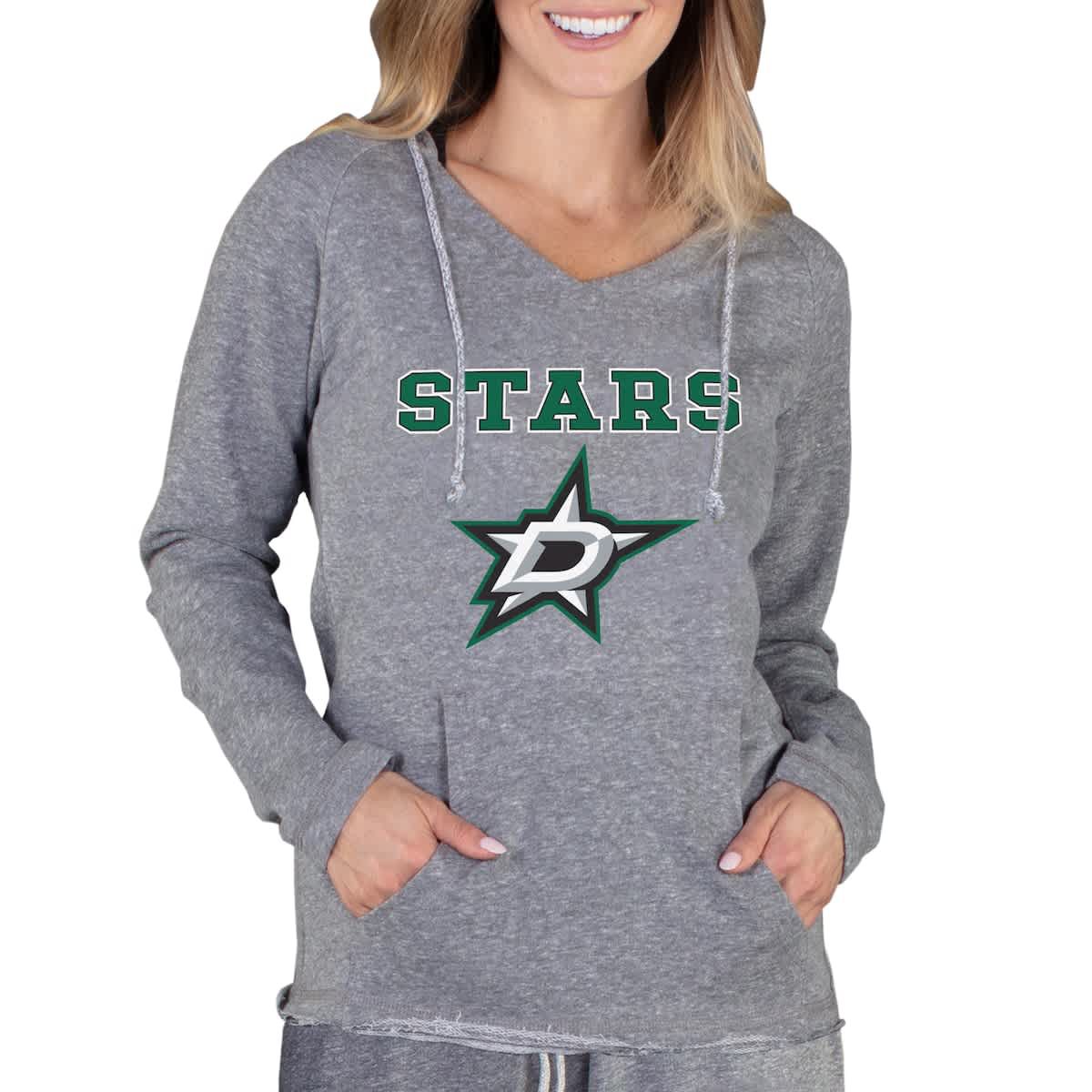 NHL Dallas Stars Mainstream Terry Tri-Blend Long Sleeve Hooded Top