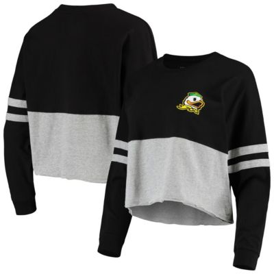 NCAA Oregon Ducks Cropped Retro Jersey Long Sleeve T-Shirt