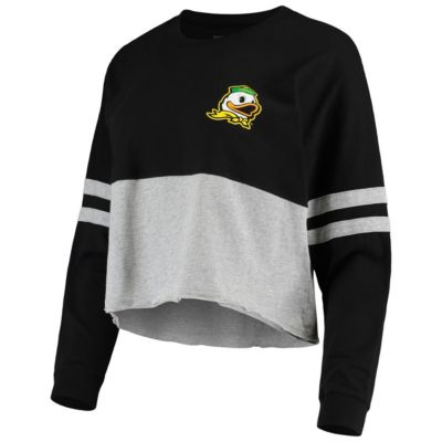 NCAA Oregon Ducks Cropped Retro Jersey Long Sleeve T-Shirt