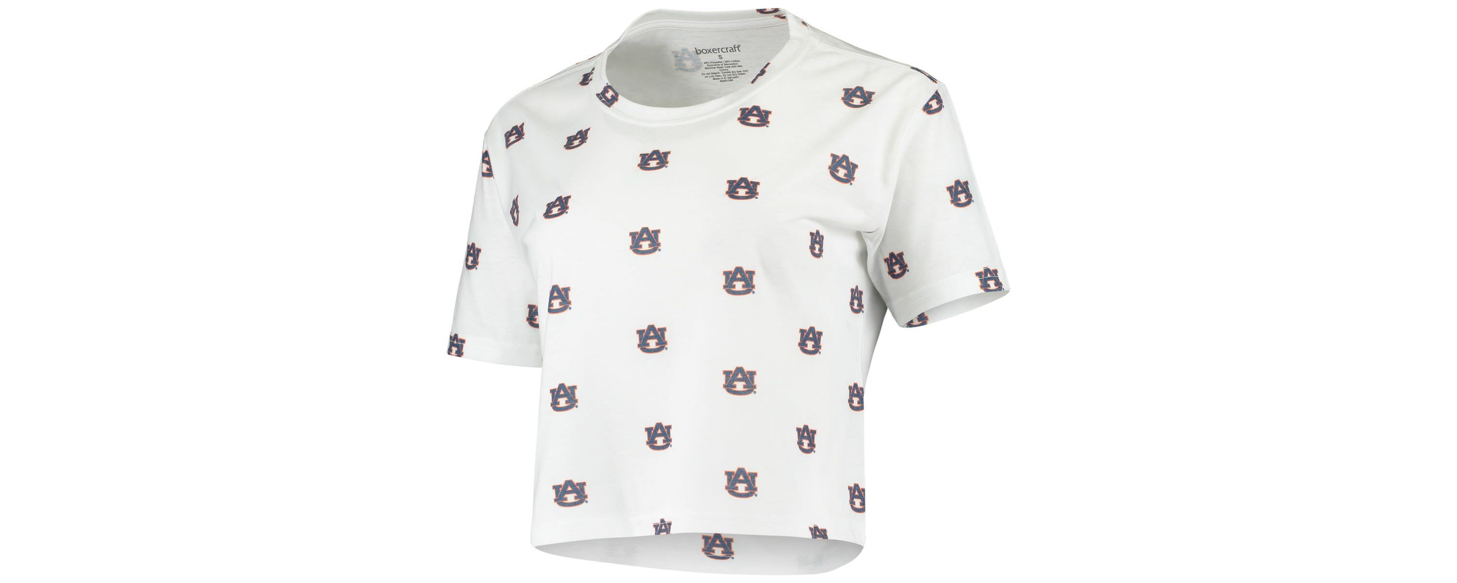 NCAA Auburn Tigers Cropped Allover Print T-Shirt