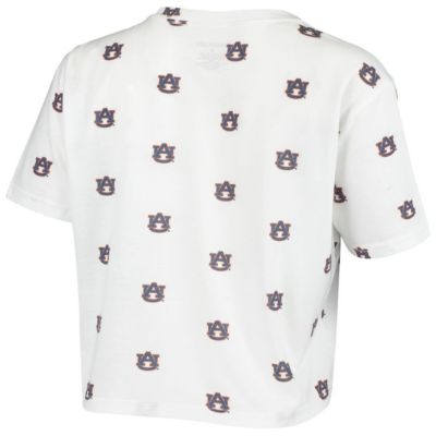 NCAA Auburn Tigers Cropped Allover Print T-Shirt