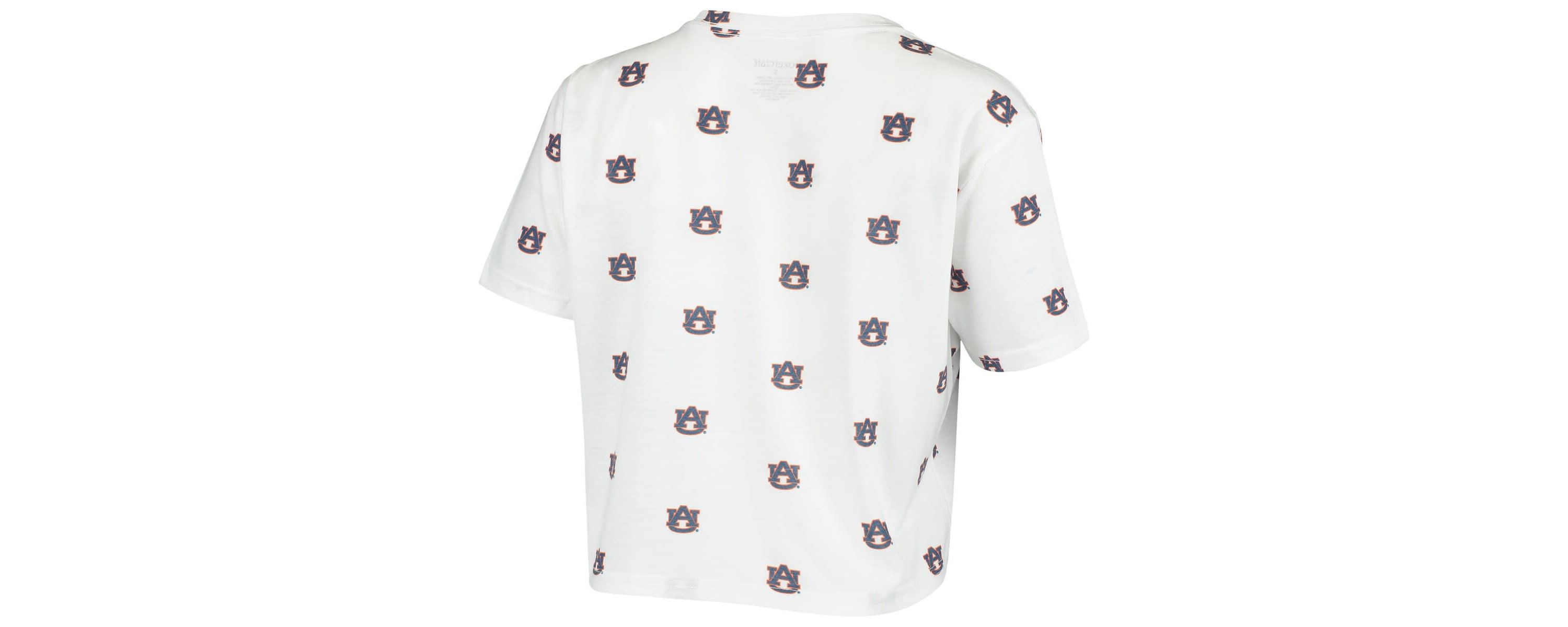 NCAA Auburn Tigers Cropped Allover Print T-Shirt