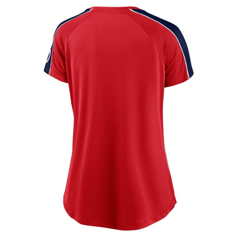 MLB Fanatics Washington Nationals Lineup League Diva Raglan Notch Neck T-Shirt