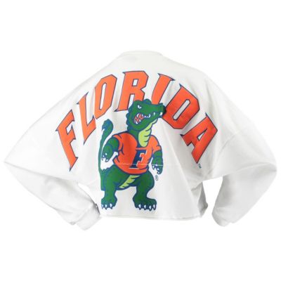 NCAA Florida Gators Raw Hem Cropped Long Sleeve T-Shirt