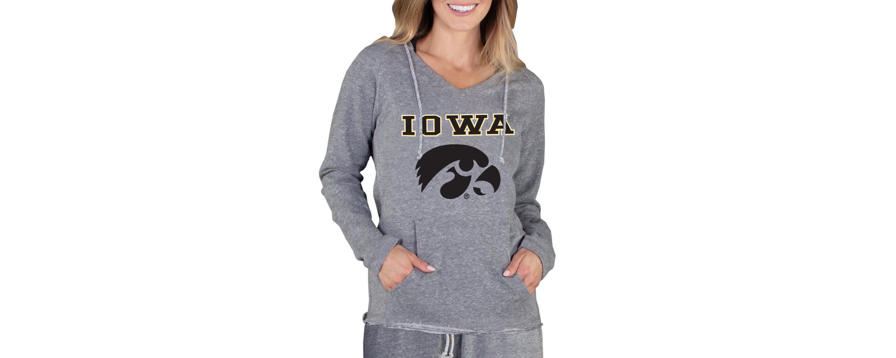 NCAA Iowa Hawkeyes Mainstream Lightweight Terry Pullover Hoodie