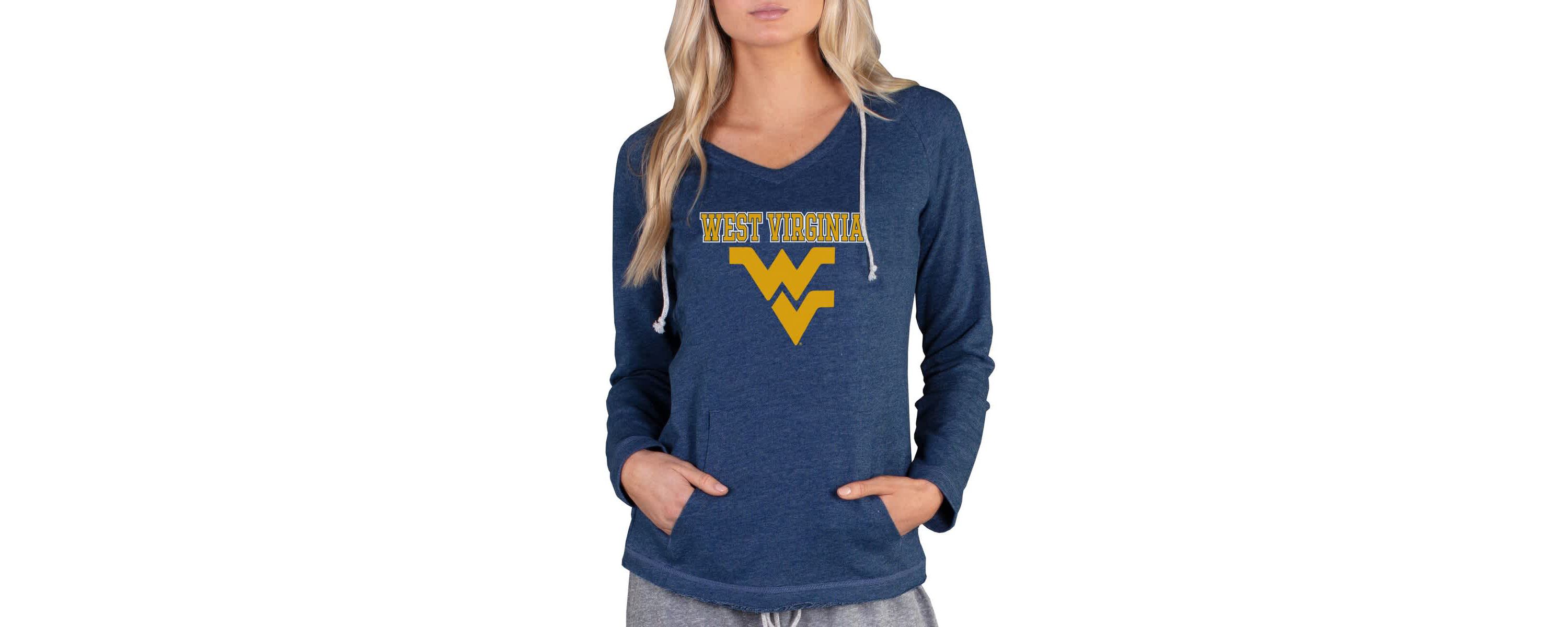 NCAA West Virginia Mountaineers Mainstream Lightweight Terry Pullover Hoodie