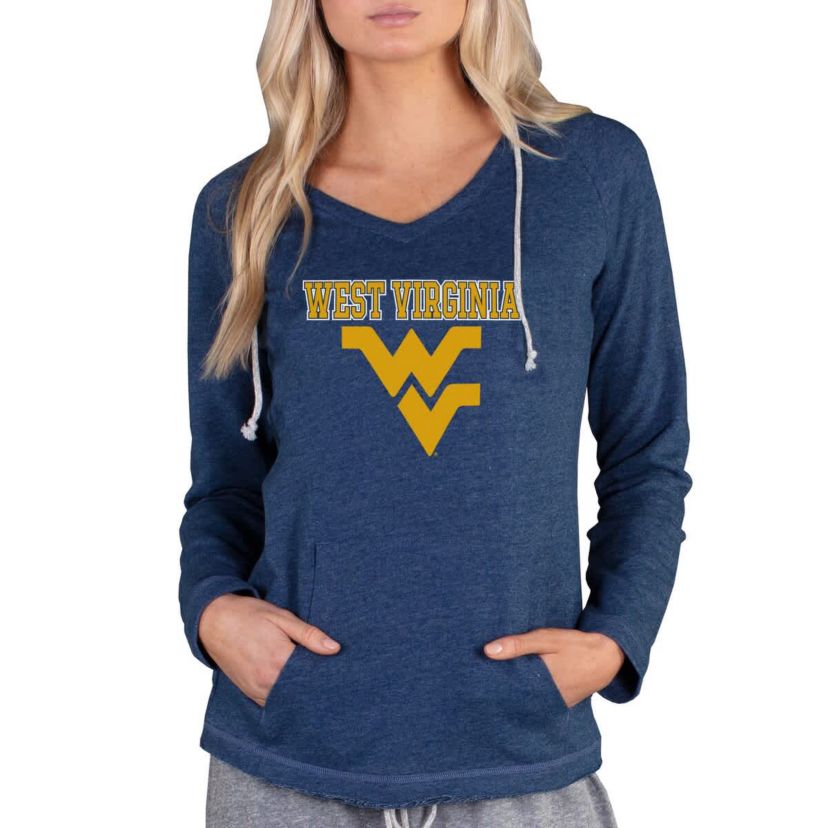 NCAA West Virginia Mountaineers Mainstream Lightweight Terry Pullover Hoodie