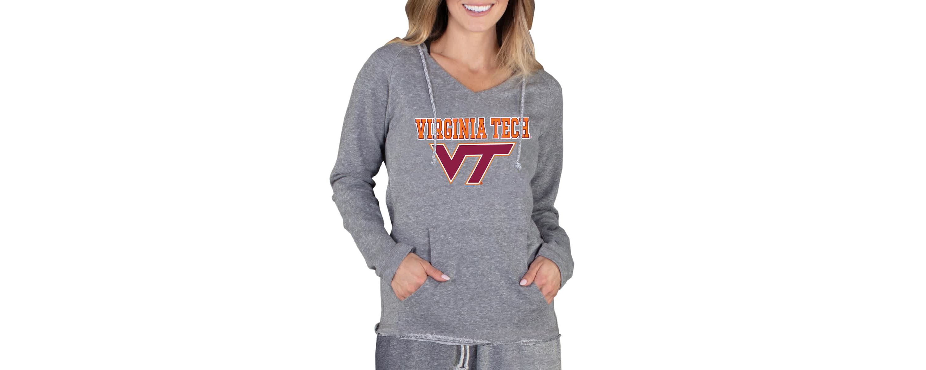 NCAA Virginia Tech Hokies Mainstream Lightweight Terry Pullover Hoodie