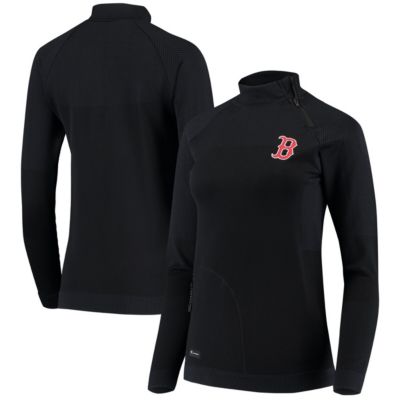 Boston Red Sox MLB Boston Sox Verse Asymmetrical Raglan Tri-Blend Quarter-Zip Jacket