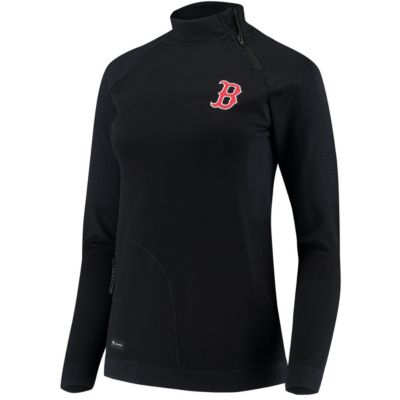 Boston Red Sox MLB Boston Sox Verse Asymmetrical Raglan Tri-Blend Quarter-Zip Jacket