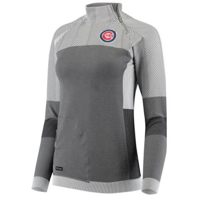 MLB Chicago Cubs Verse Asymmetrical Raglan Tri-Blend Quarter-Zip Jacket