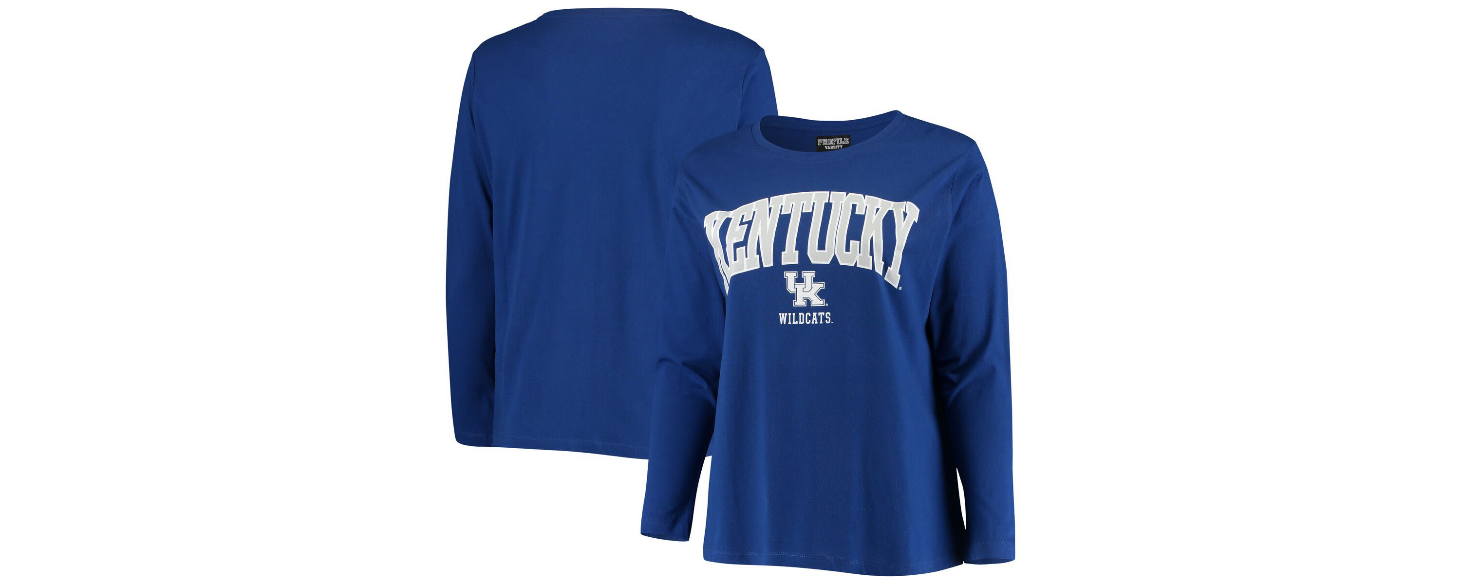 NCAA Kentucky Wildcats Plus Size Logo Long Sleeve T-Shirt