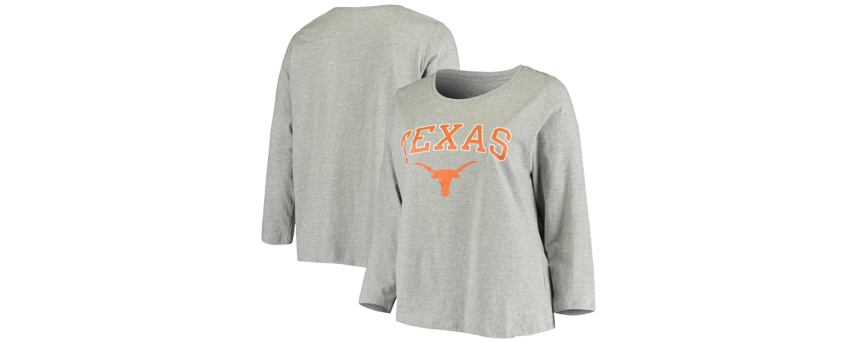 NCAA ed Texas Longhorns Plus Size Logo Long Sleeve T-Shirt