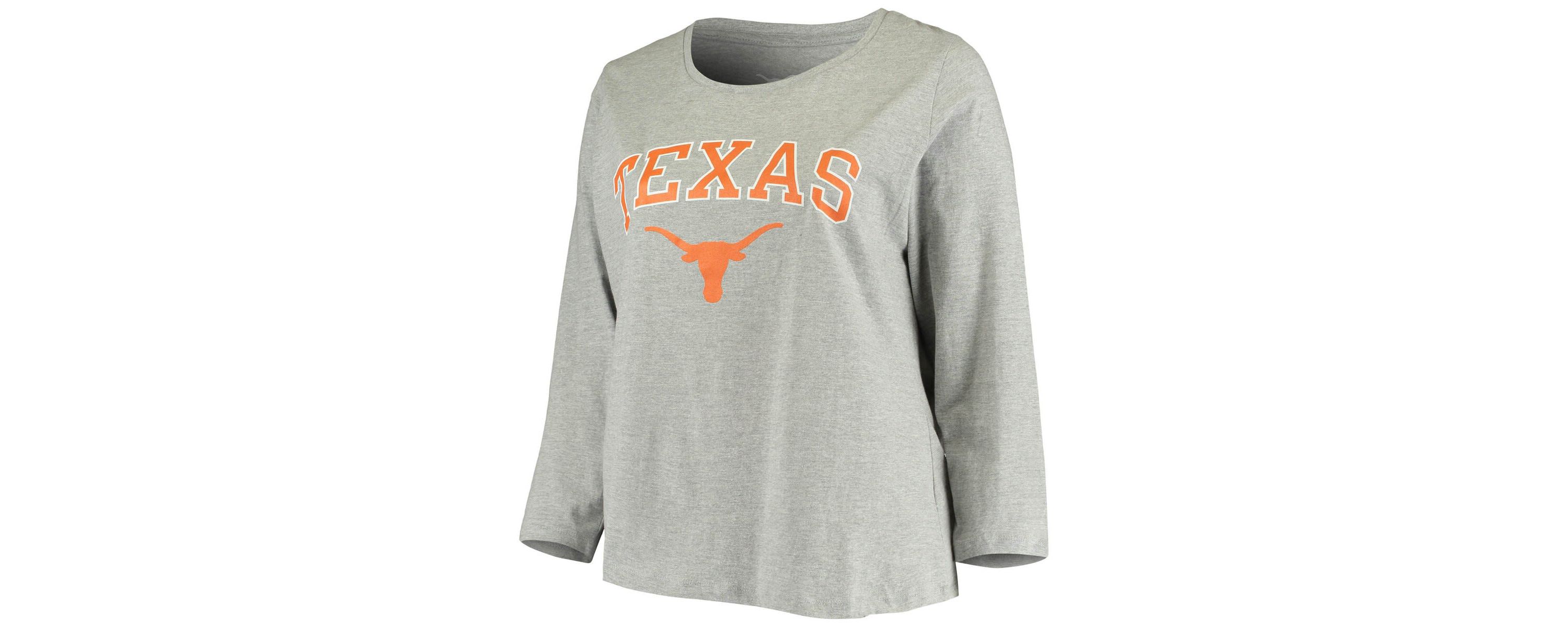 NCAA ed Texas Longhorns Plus Size Logo Long Sleeve T-Shirt