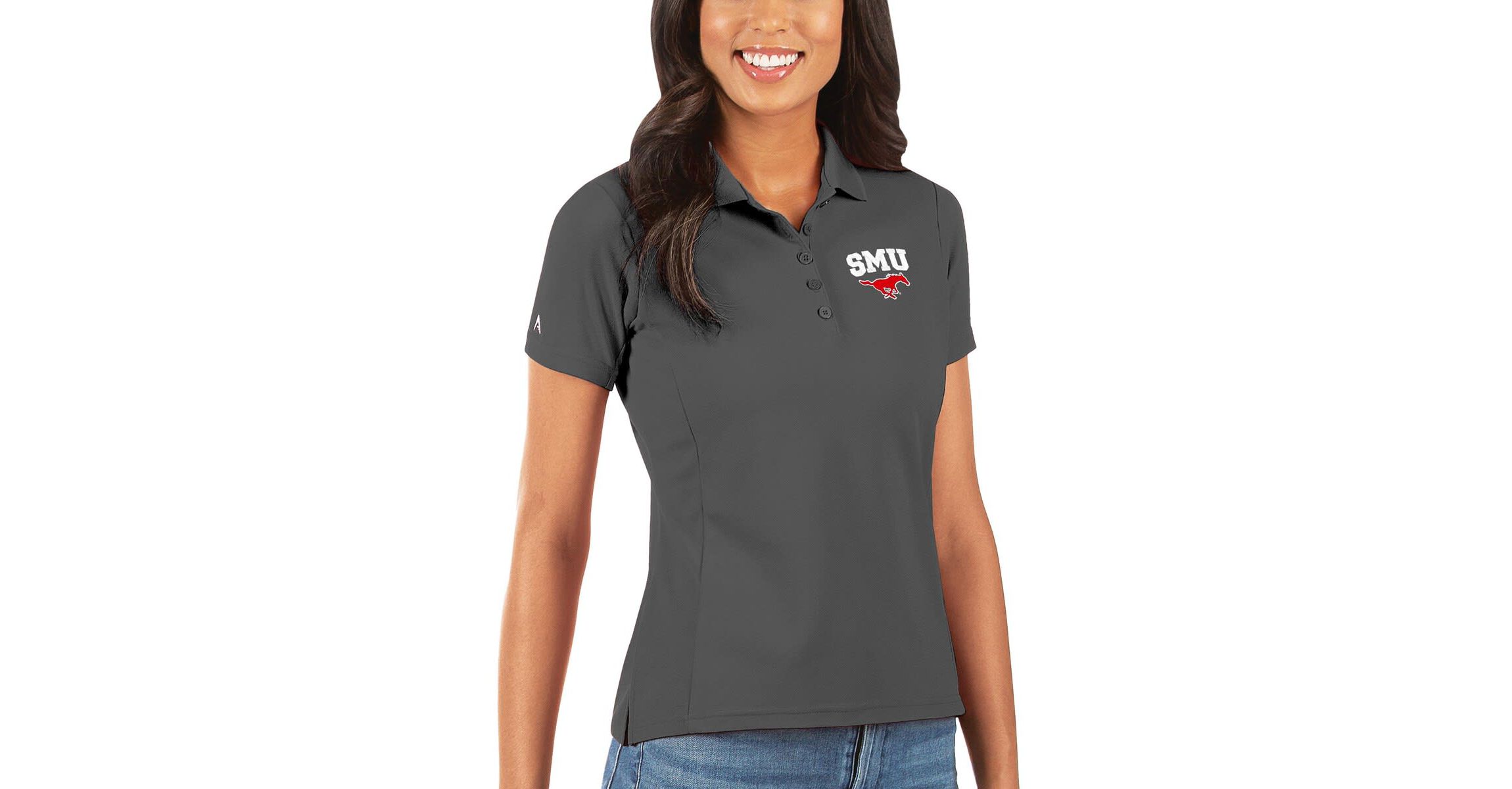 NCAA SMU Mustangs Legacy Pique Polo