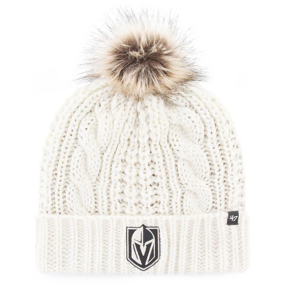 NHL Vegas Golden Knights Logo Meeko Cuffed Knit Hat with Pom