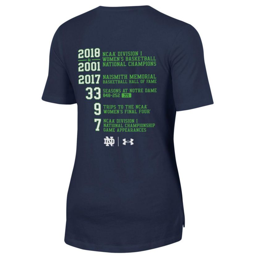 NCAA Under Armour Notre Dame Fighting Irish Muffet McGraw Legend T-Shirt