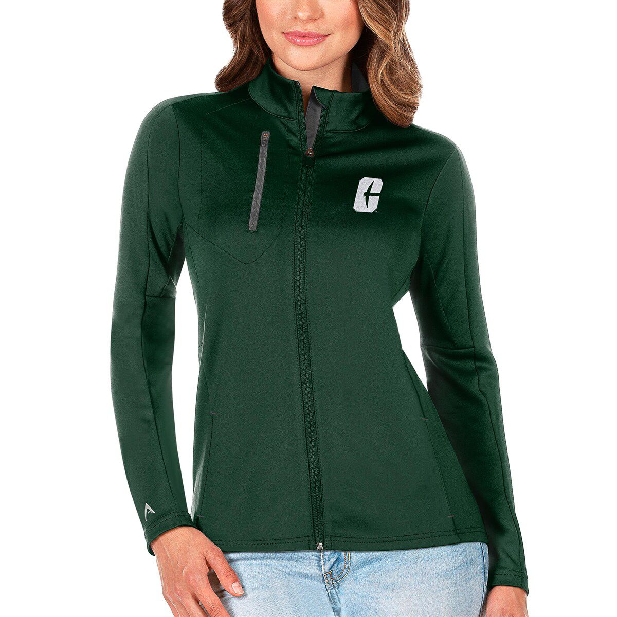 NCAA Green/Graphite Charlotte 49ers Generation Full-Zip Jacket