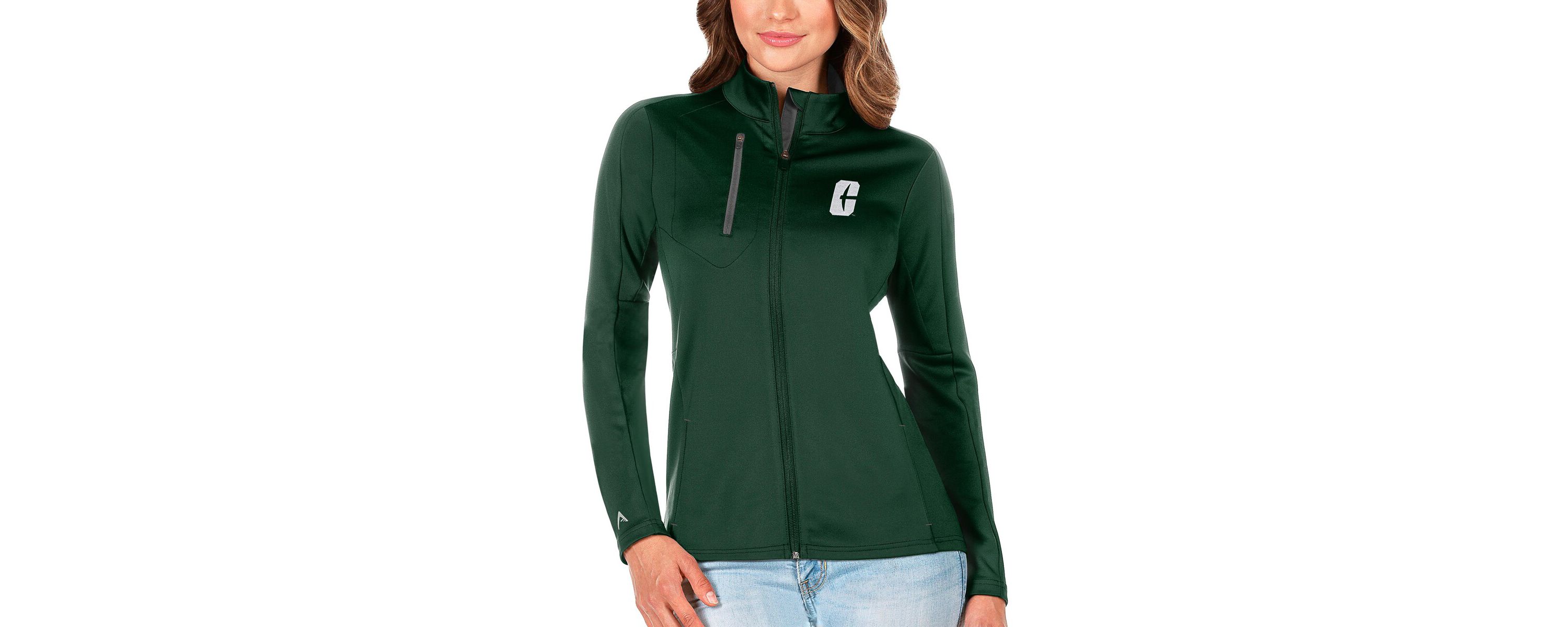 NCAA Green/Graphite Charlotte 49ers Generation Full-Zip Jacket