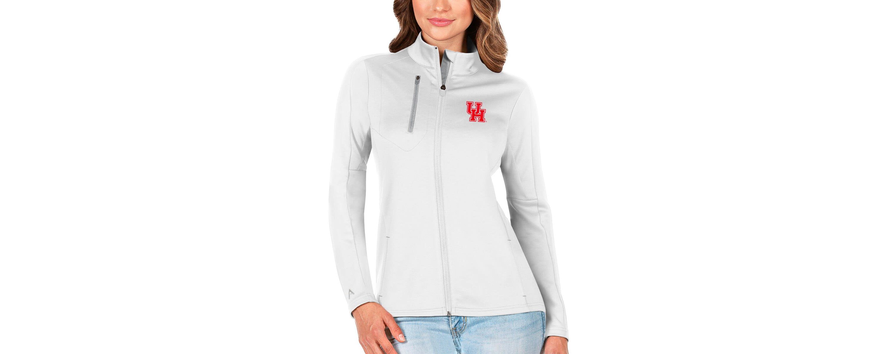 NCAA White/Silver Houston Cougars Generation Full-Zip Jacket