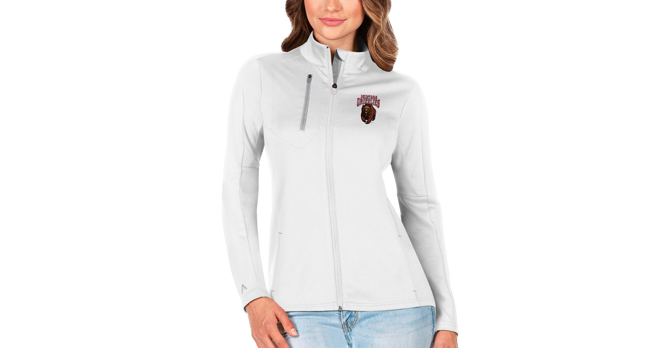NCAA White/Silver Montana Grizzlies Generation Full-Zip Jacket