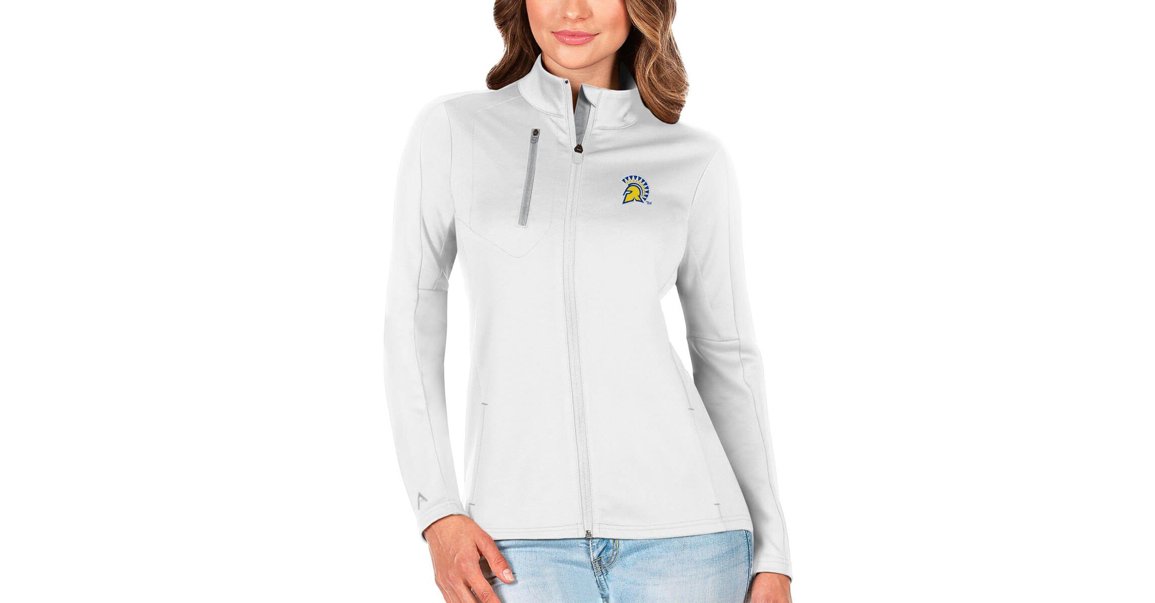 NCAA White/Silver San Jose State Spartans Generation Full-Zip Jacket