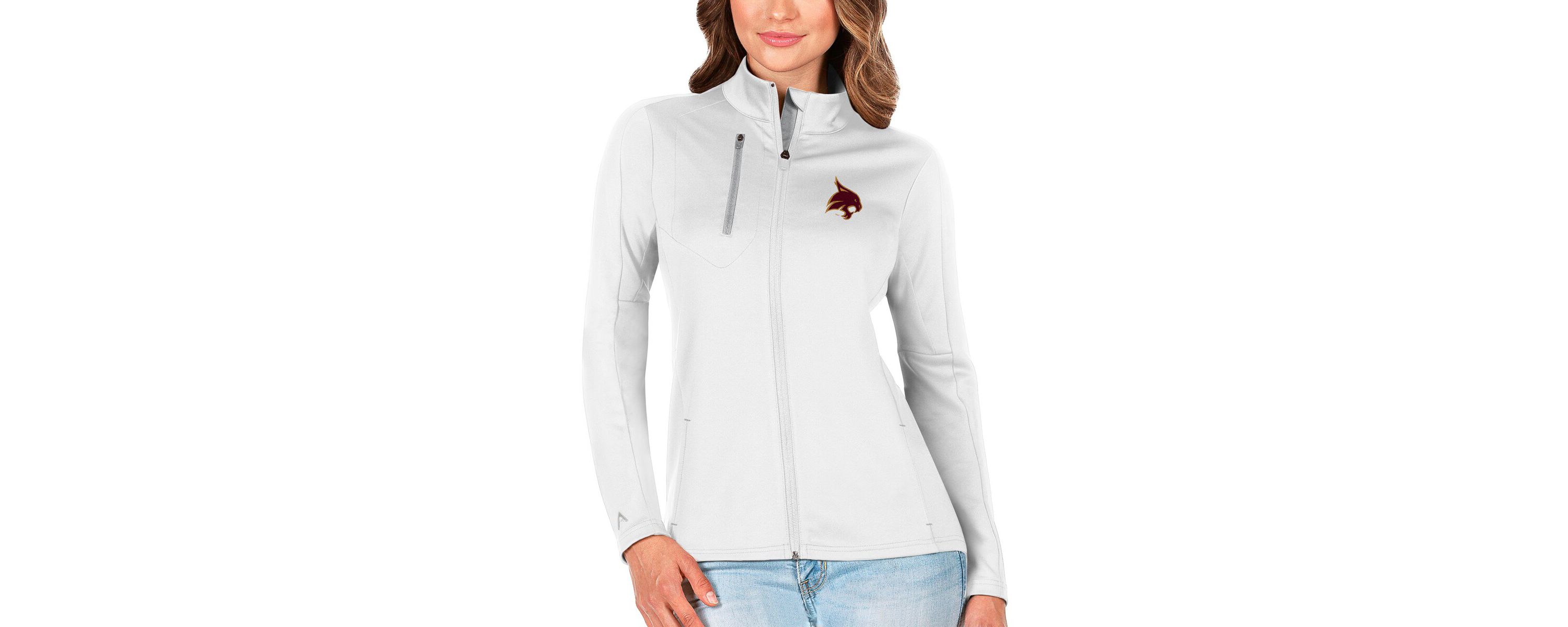 NCAA White/Silver Texas State Bobcats Generation Full-Zip Jacket