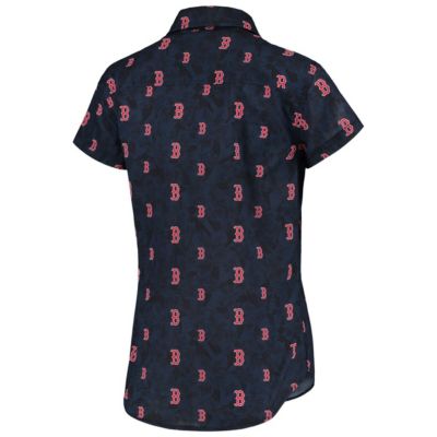Boston Red Sox MLB Floral Button Up Shirt