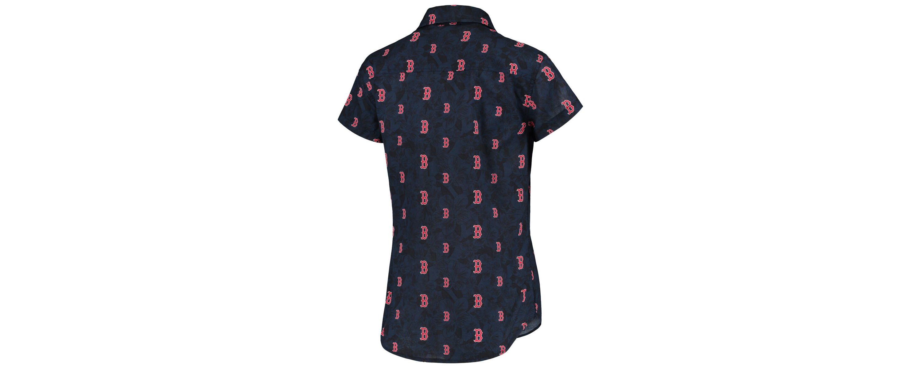 Boston Red Sox MLB Boston Sox Floral Button Up Shirt