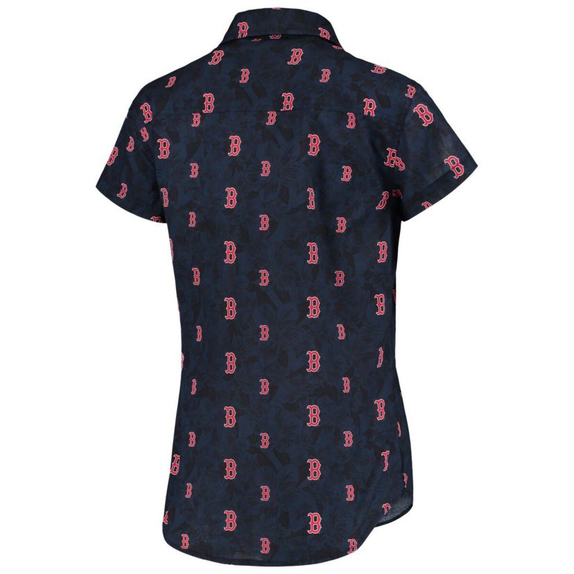 Boston Red Sox MLB Boston Sox Floral Button Up Shirt