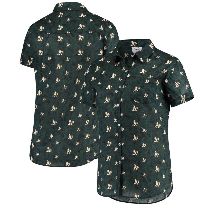 Oakland Athletics MLB Athletics Floral Button Up Shirt