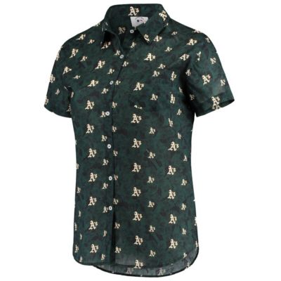 MLB Oakland Athletics Floral Button Up Shirt