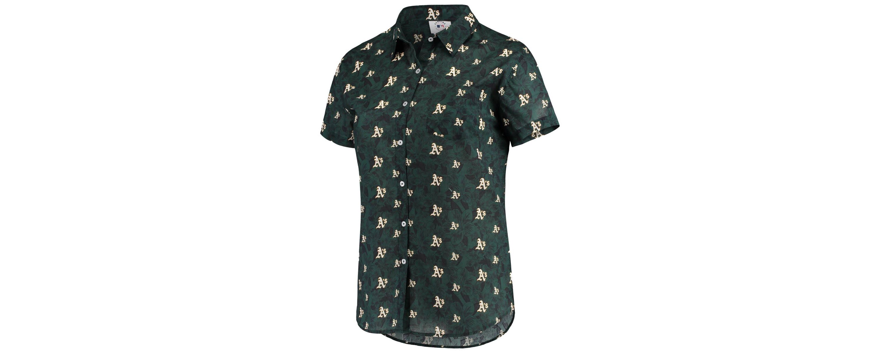 Oakland Athletics MLB Athletics Floral Button Up Shirt