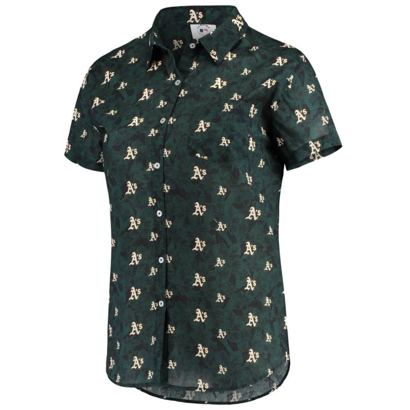 Oakland Athletics MLB Athletics Floral Button Up Shirt