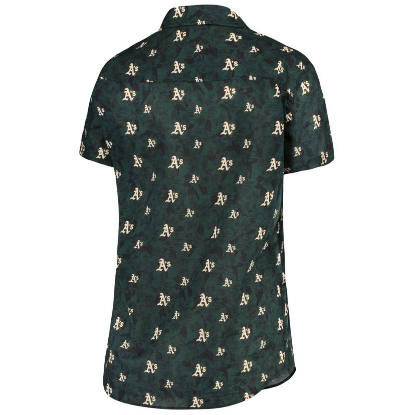 Oakland Athletics MLB Athletics Floral Button Up Shirt