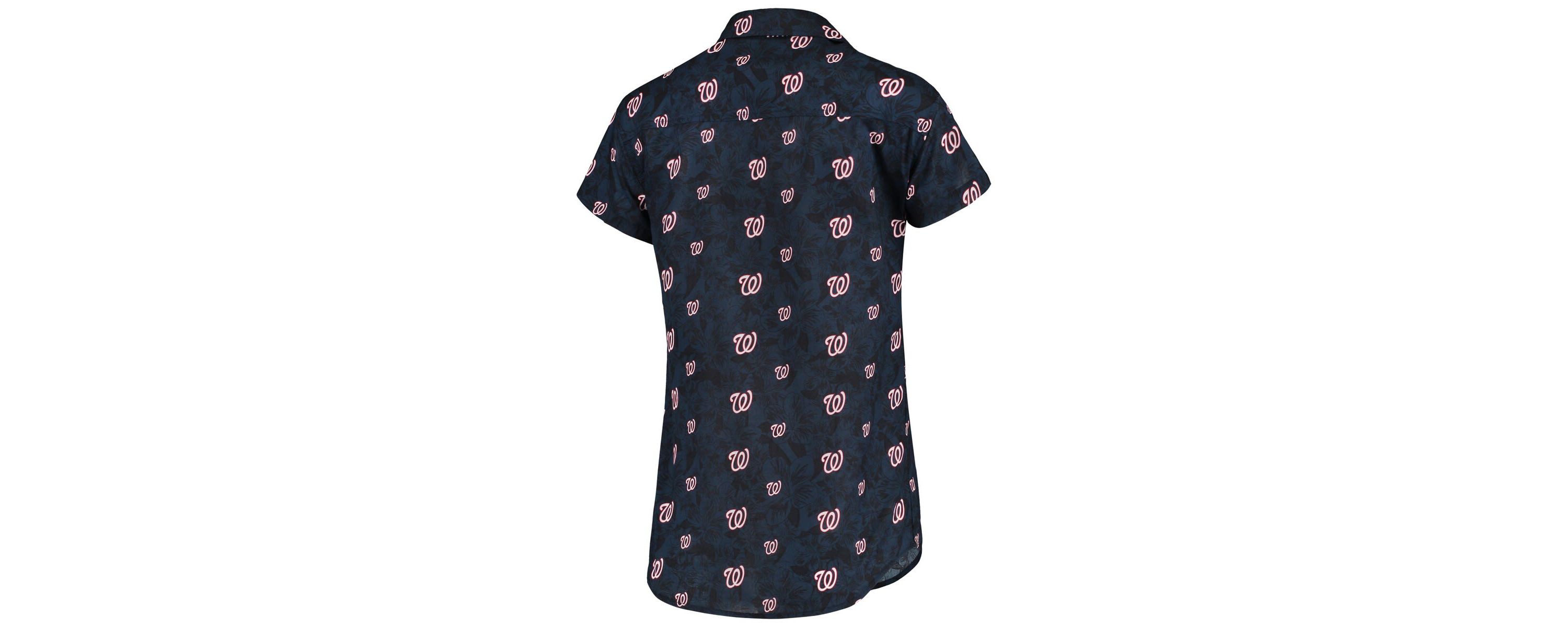 MLB Washington Nationals Floral Button Up Shirt