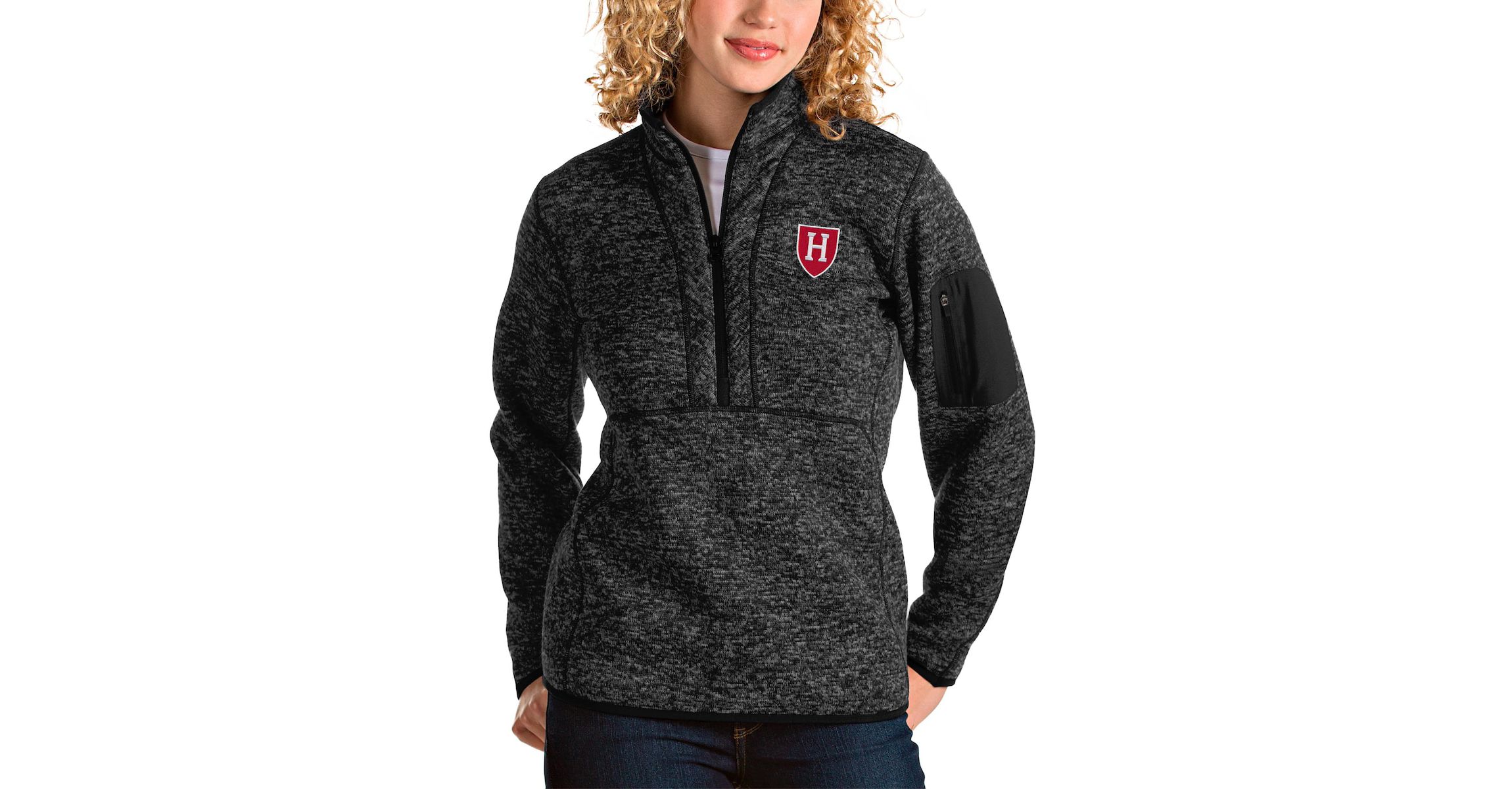 Harvard Crimson NCAA Harvard Fortune Half-Zip Pullover Jacket