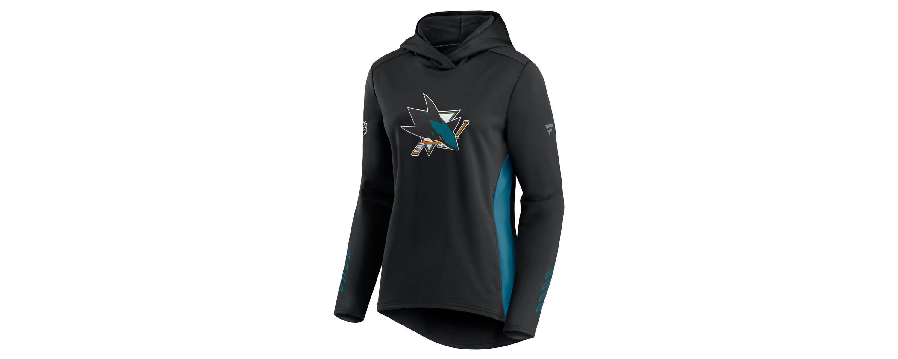 NHL Black/Teal San Jose Sharks Authentic Pro Locker Room Pullover Hoodie
