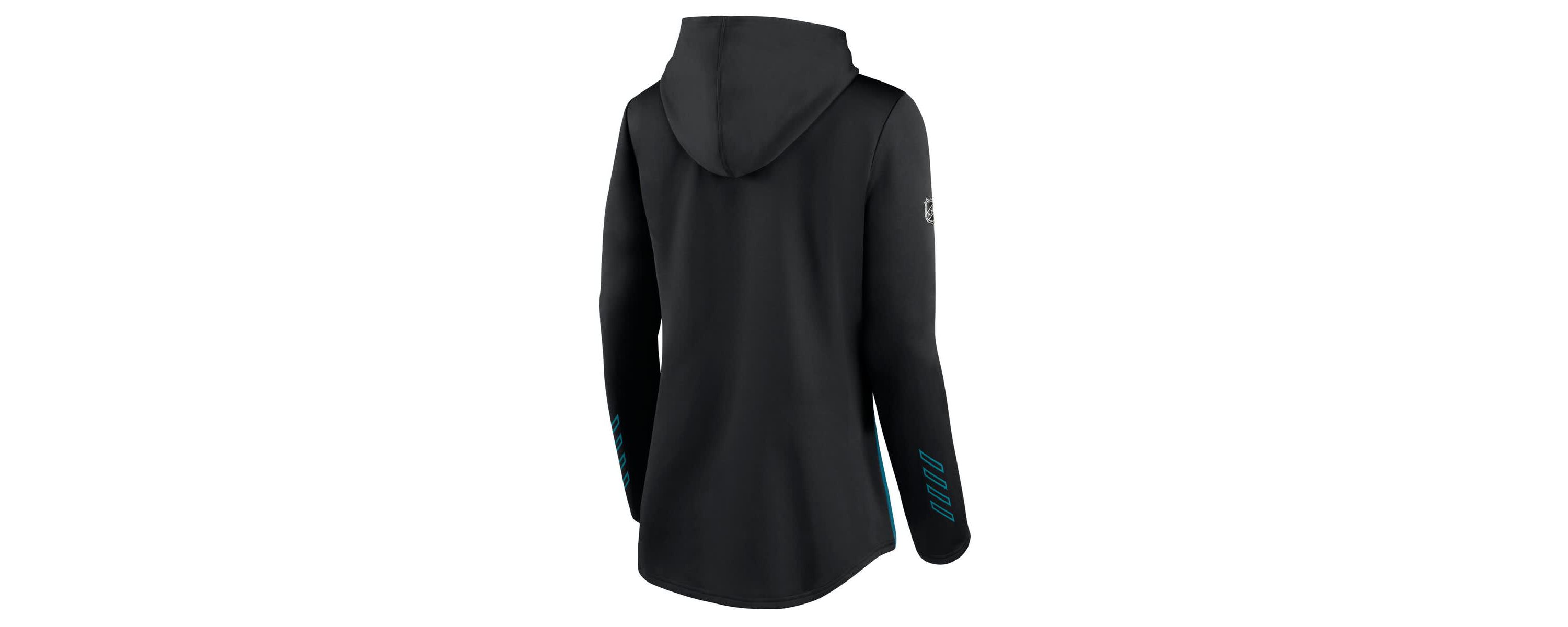 NHL Black/Teal San Jose Sharks Authentic Pro Locker Room Pullover Hoodie