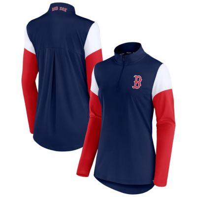 Boston Red Sox MLB Fanatics Authentic Fleece Quarter-Zip Jacket