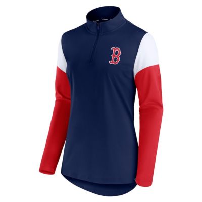 Boston Red Sox MLB Fanatics Authentic Fleece Quarter-Zip Jacket