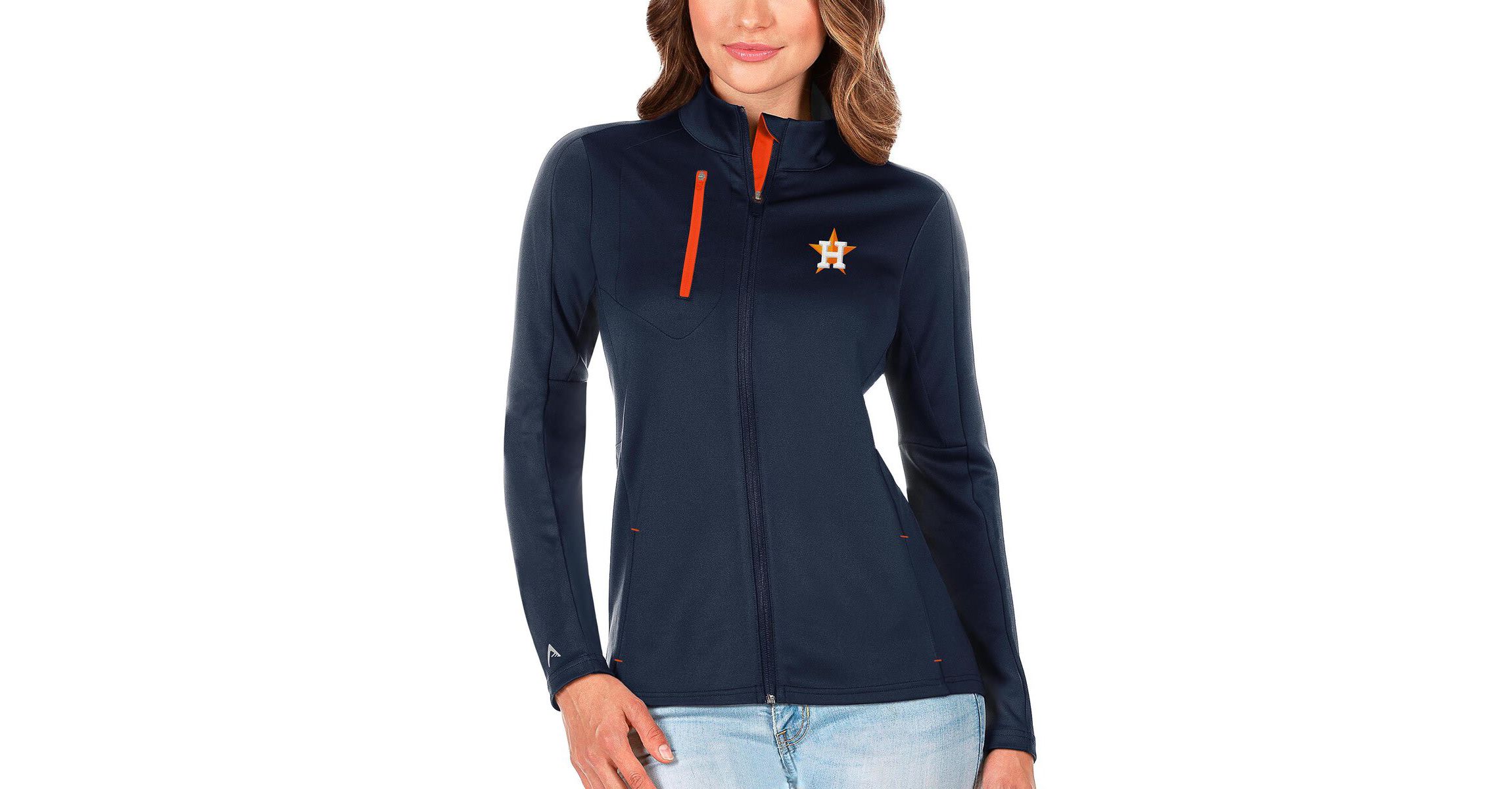 MLB Navy/Orange Houston Astros Generation Full-Zip Jacket