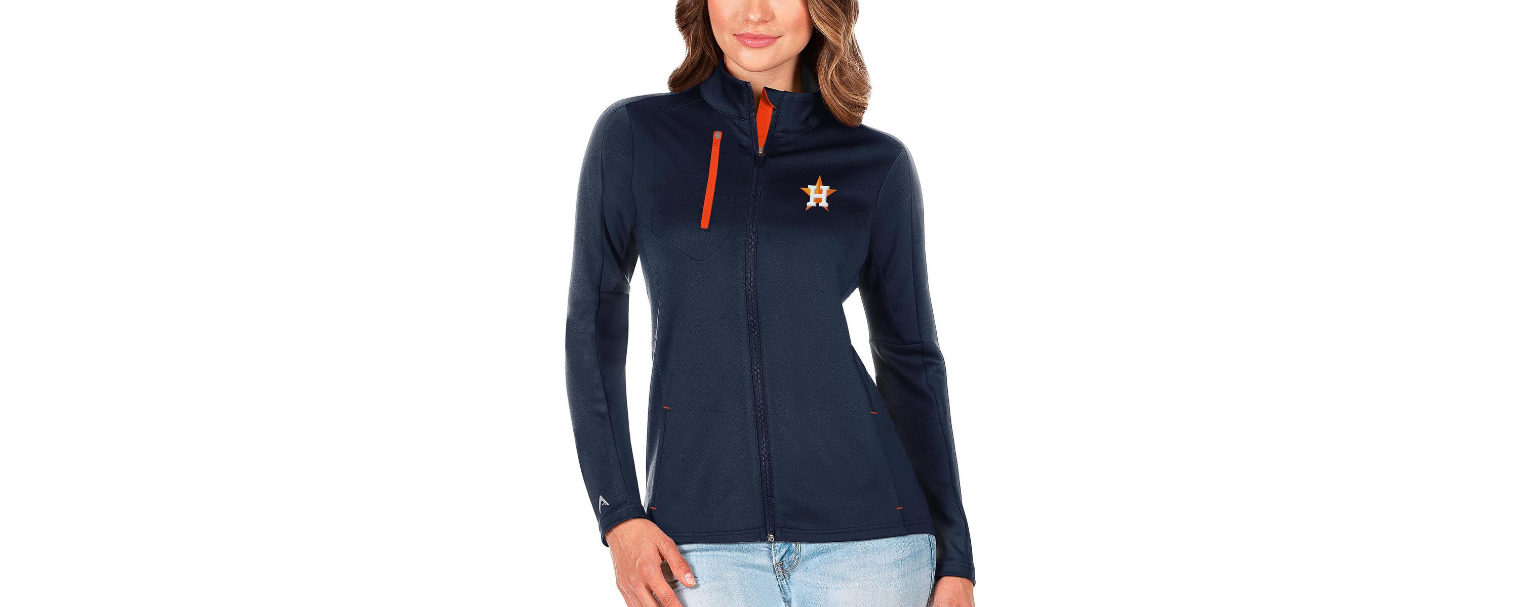 MLB Navy/Orange Houston Astros Generation Full-Zip Jacket